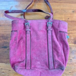 Coach Pink Leather Tote Bag